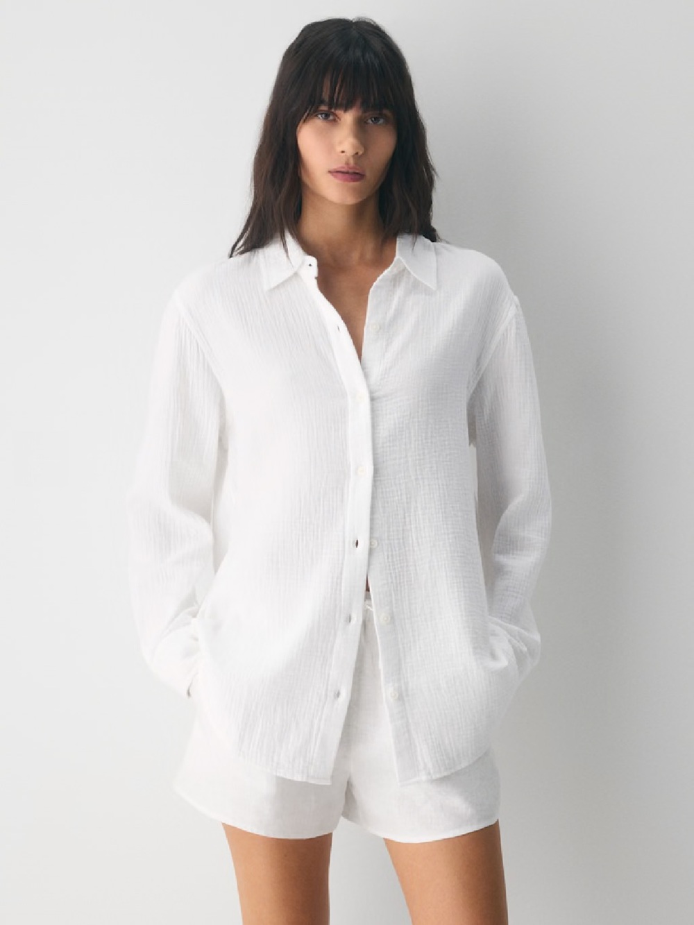 Aritzia Little Moon Oversized Button Down  Shirt